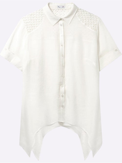 Chemisier En Dentelle Empiècement En Dentelle - Taille Standard - Sheego - Kiabi