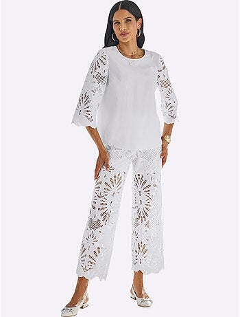 Chemisier en dentelle pur coton - taille standard - helline