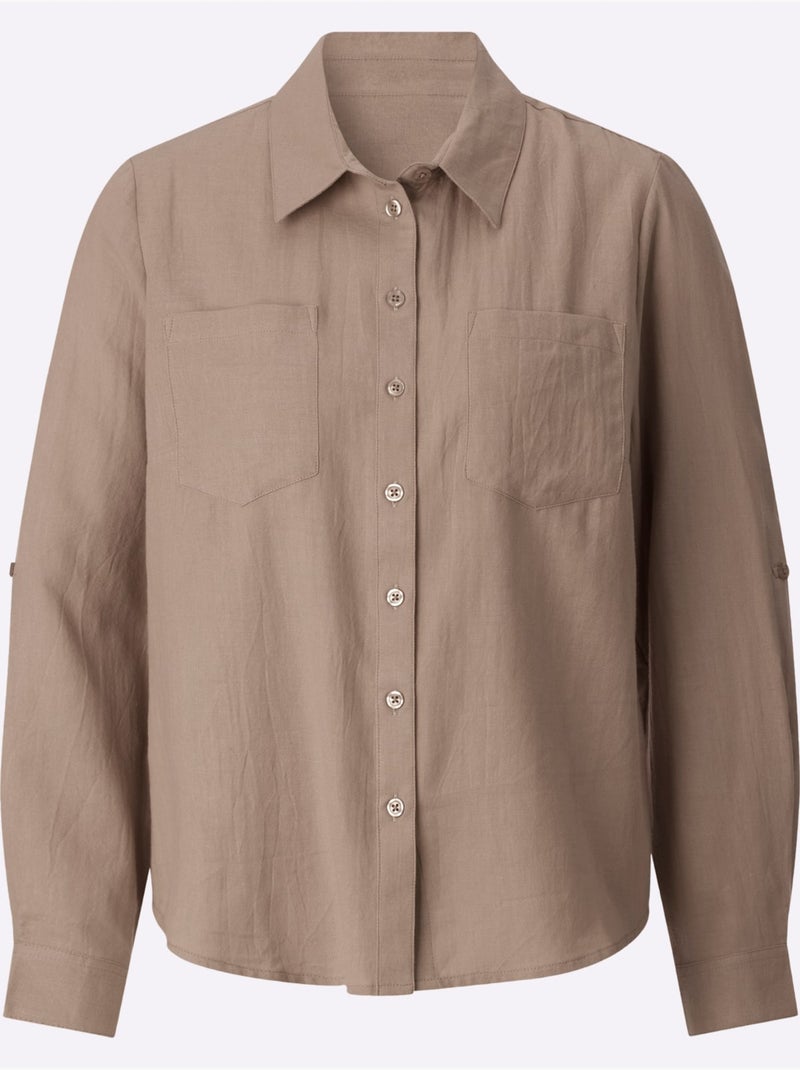 Chemisier En Flanelle Pur Coton - Taille Standard - Witt Beige - Kiabi