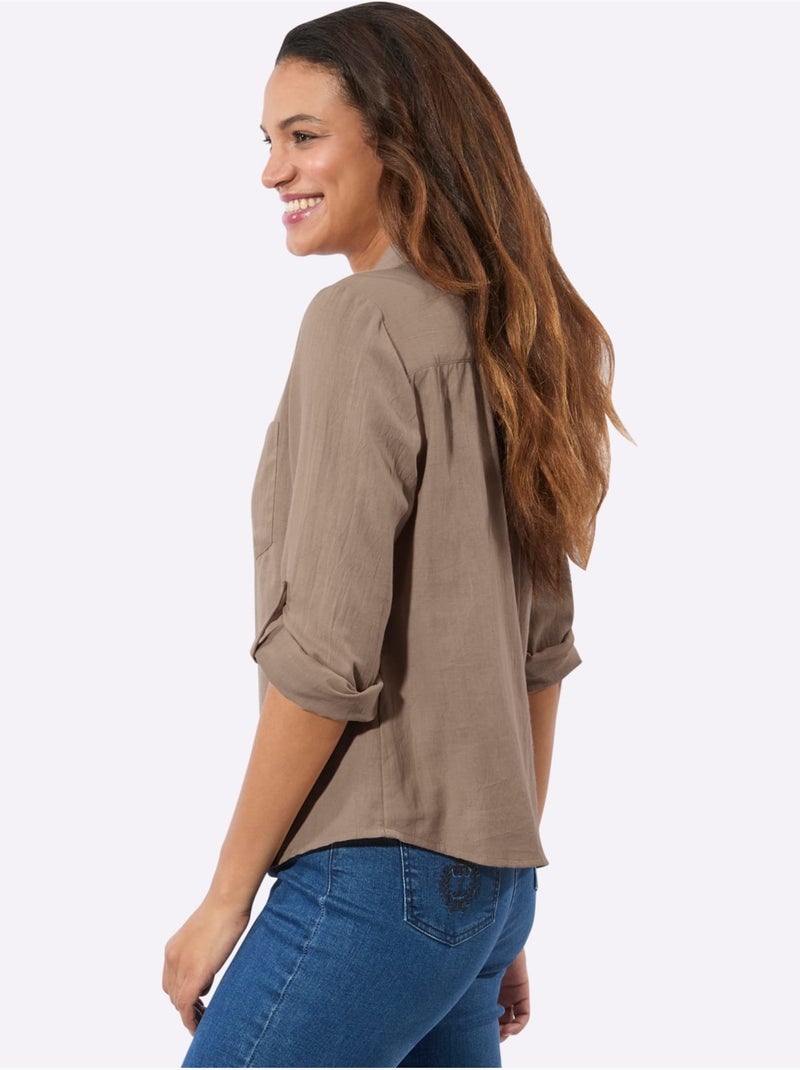 Chemisier En Flanelle Pur Coton - Taille Standard - Witt Beige - Kiabi