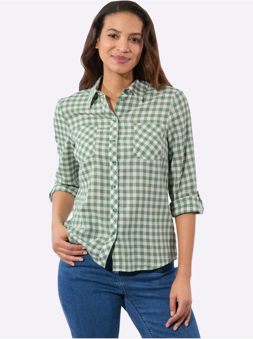 Chemisier En Flanelle Pur Coton - Taille Standard - Witt - Kiabi