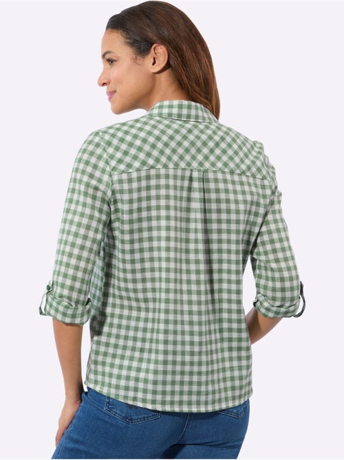 Chemisier En Flanelle Pur Coton - Taille Standard - Witt - Kiabi