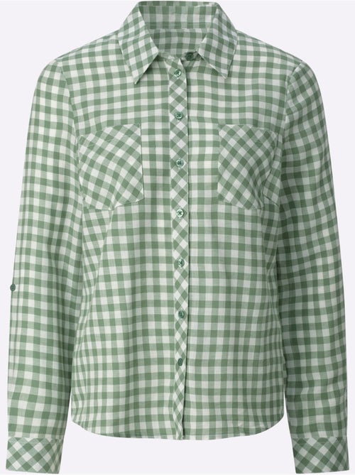 Chemisier En Flanelle Pur Coton - Taille Standard - Witt - Kiabi