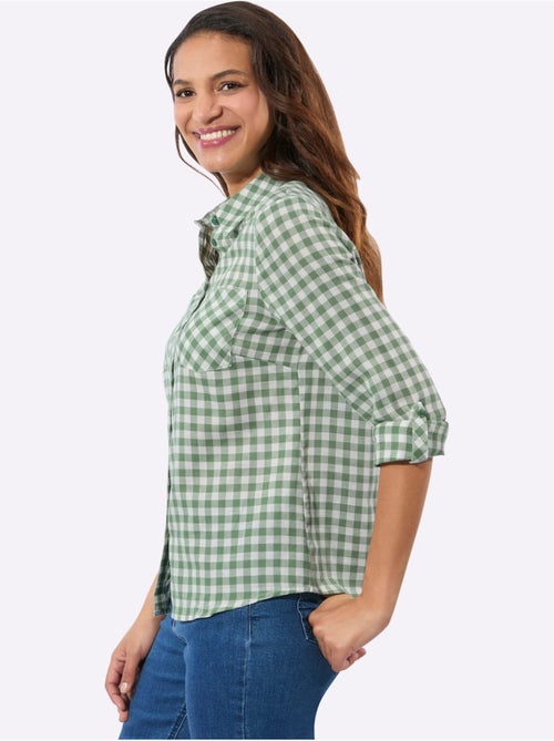 Chemisier En Flanelle Pur Coton - Taille Standard - Witt - Kiabi
