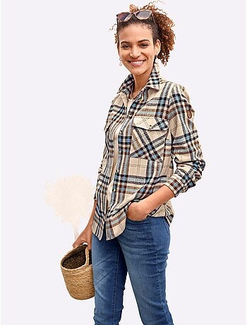 Chemisier En Flanelle Pur Coton - Taille Standard - Witt