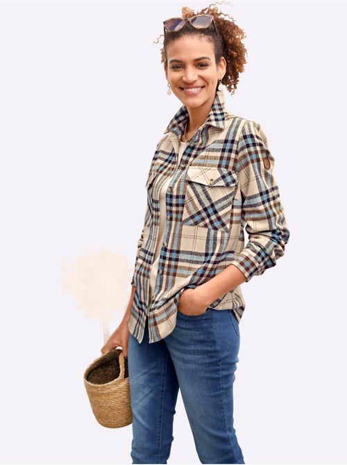 Chemisier En Flanelle Pur Coton - Taille Standard - Witt - Kiabi