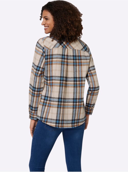 Chemisier En Flanelle Pur Coton - Taille Standard - Witt - Kiabi
