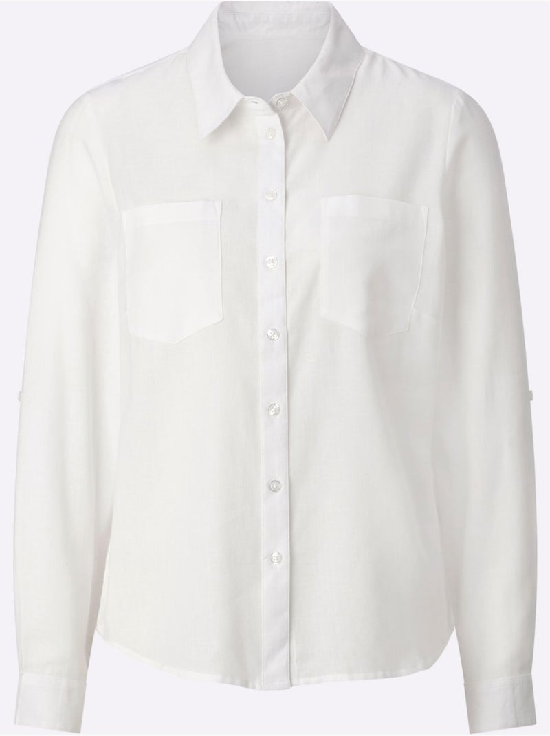 Chemisier En Flanelle Pur Coton - Taille Standard - Witt Ecru - Kiabi