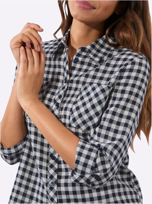 Chemisier En Flanelle Pur Coton - Taille Standard - Witt - Kiabi Chemisier En Flanelle Pur Coton - Taille Standard - Witt - Kiabi