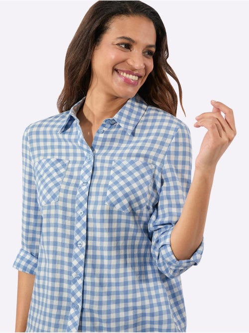 Chemisier En Flanelle Pur Coton - Taille Standard - Witt - Kiabi Chemisier En Flanelle Pur Coton - Taille Standard - Witt - Kiabi