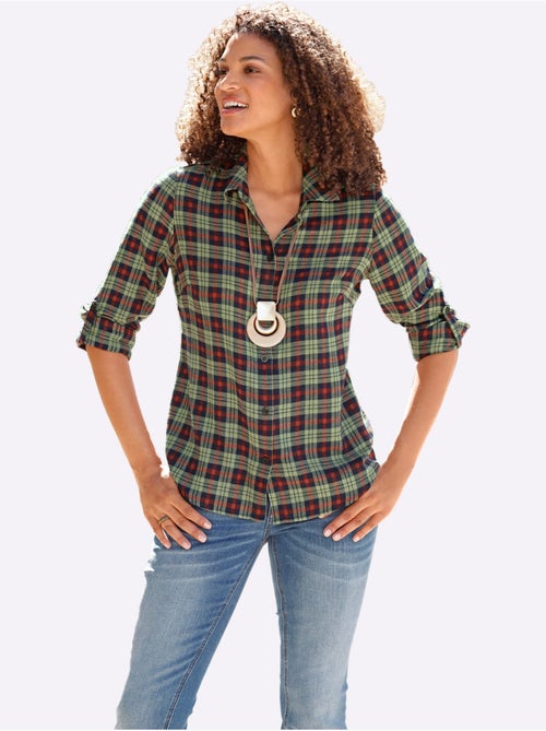 Chemisier en flanelle pur coton - taille standard - witt - Kiabi