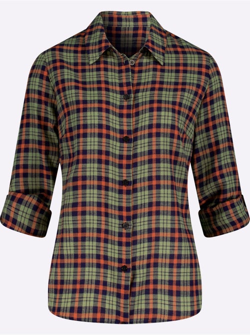 Chemisier en flanelle pur coton - taille standard - witt - Kiabi