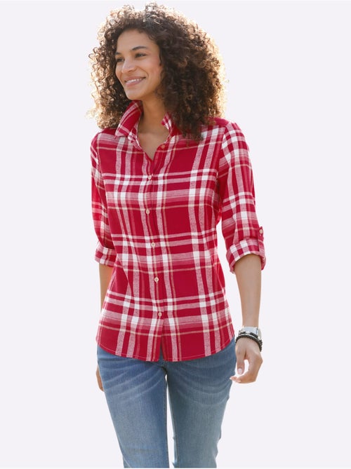 Chemisier en flanelle pur coton - taille standard - witt - Kiabi Chemisier en flanelle pur coton - taille standard - witt - Kiabi