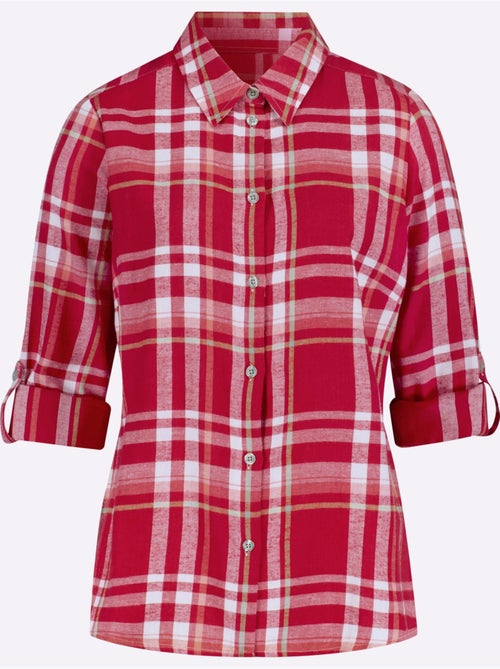 Chemisier en flanelle pur coton - taille standard - witt - Kiabi Chemisier en flanelle pur coton - taille standard - witt - Kiabi