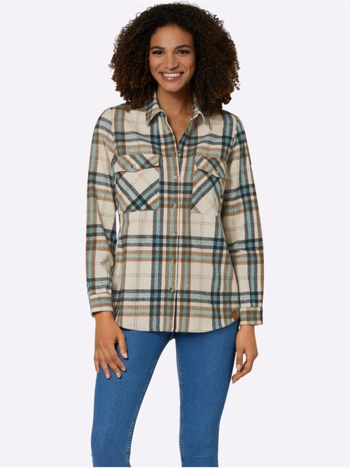 Chemisier En Flanelle Pur Coton - Taille Standard - Witt - Kiabi Chemisier En Flanelle Pur Coton - Taille Standard - Witt - Kiabi