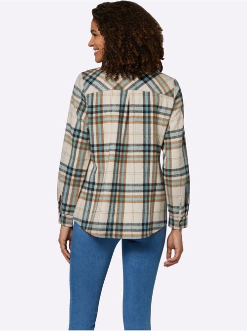 Chemisier En Flanelle Pur Coton - Taille Standard - Witt - Kiabi Chemisier En Flanelle Pur Coton - Taille Standard - Witt - Kiabi