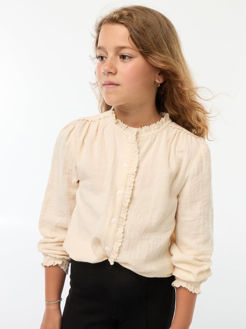 Chemisier en gaze de coton - Kiabi