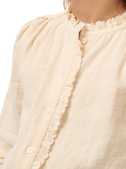 Chemisier en gaze de coton - Kiabi