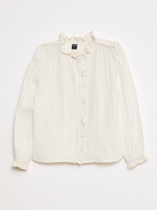 Chemisier en gaze de coton - Kiabi