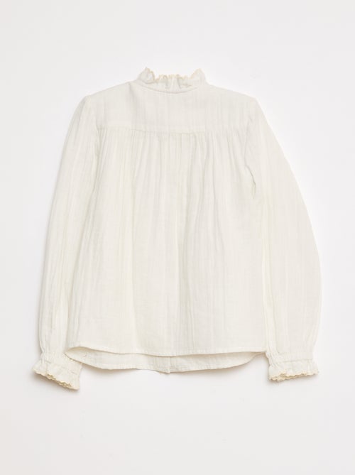 Chemisier en gaze de coton - Kiabi