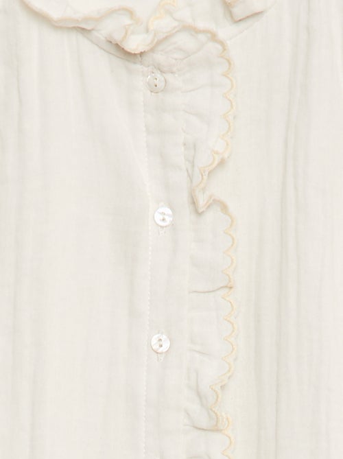 Chemisier en gaze de coton - Kiabi