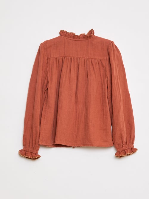 Chemisier en gaze de coton - Kiabi