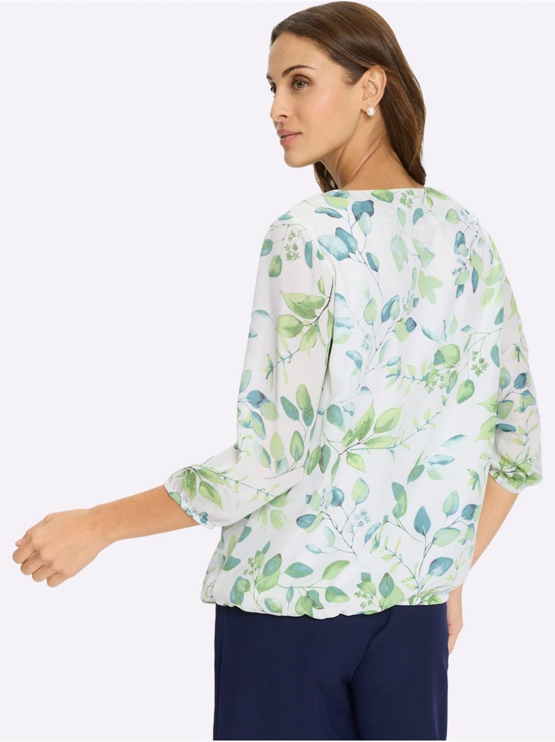 Chemisier En Georgette Affinant - Taille Standard - Witt Blanc - Kiabi