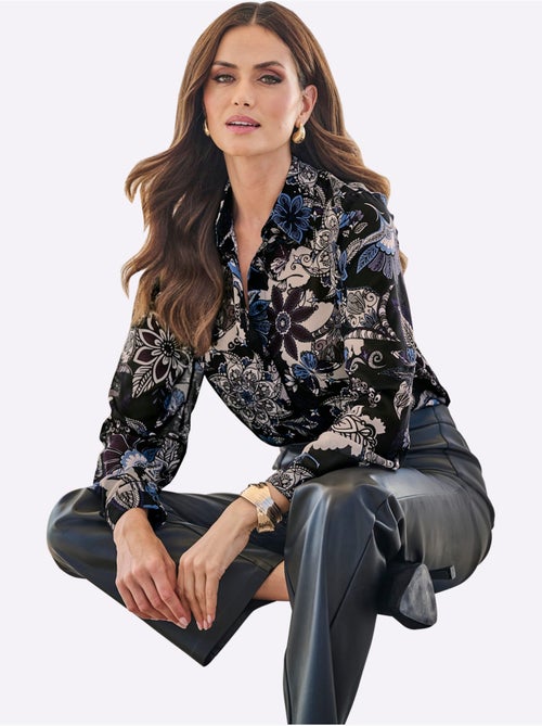 Chemisier en georgette motif imprimé exclusif - taille standard - helline - Kiabi
