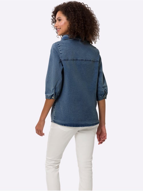 Chemisier En Jean Col à Revers élégant - Taille Standard - helline - Kiabi