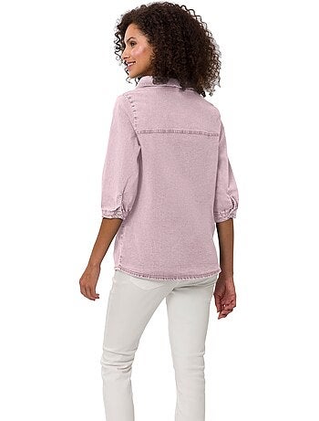 Chemisier En Jean Col à Revers élégant - Taille Standard - helline