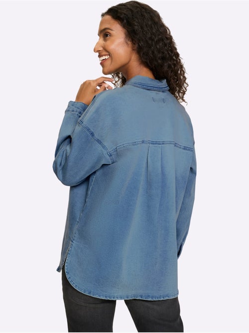 Chemisier En Jean Coton Extensible Confortable - Taille Standard - Helline - Kiabi