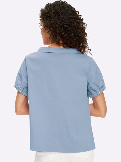 Chemisier En Jean élégant Col Claudine Doublé - Taille Standard - Helline - Kiabi