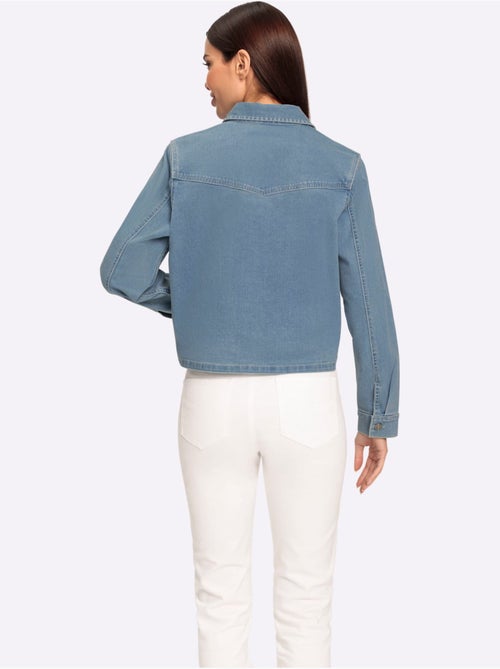 Chemisier En Jean Forme Courte Tendance - Taille Standard - Helline - Kiabi