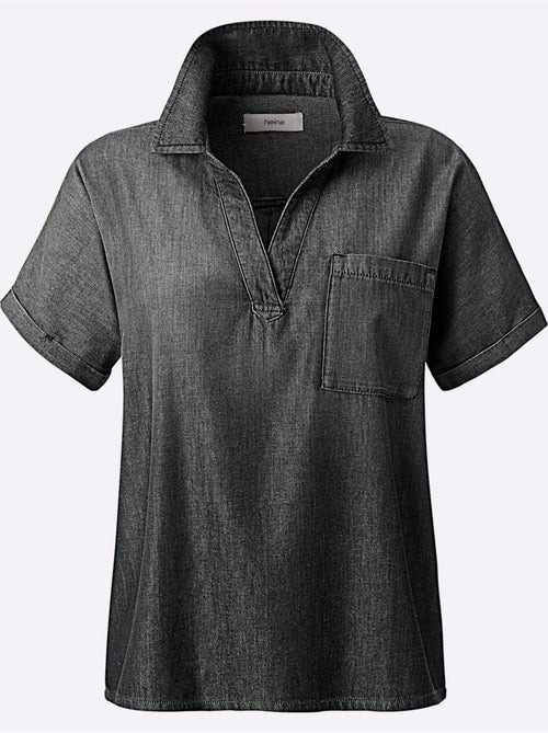 Chemisier en jean pur coton - taille standard - helline - Kiabi