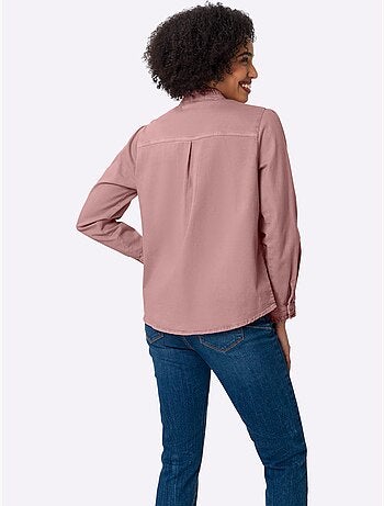 Chemisier En Jean Superbes Volants - Taille Standard - Helline