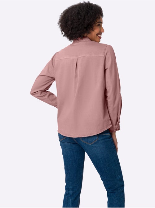 Chemisier En Jean Superbes Volants - Taille Standard - Helline - Kiabi Chemisier En Jean Superbes Volants - Taille Standard - Helline - Kiabi