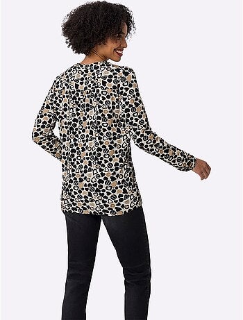 Chemisier En Jersey Motif Cœur Tendance - Taille Standard - Helline