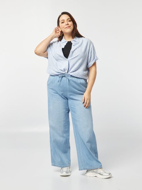 Chemisier en lin mélangé - Kiabi