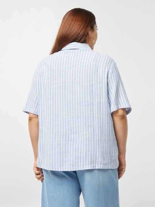 Chemisier en lin mélangé - Kiabi