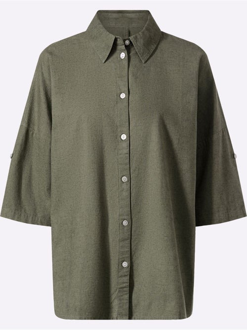 Chemisier en lin mélange de lin de qualité - taille standard - helline - Kiabi Chemisier en lin mélange de lin de qualité - taille standard - helline - Kiabi