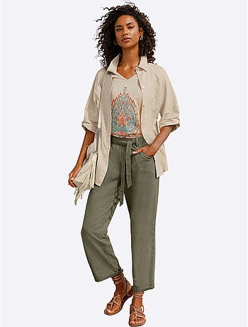 Chemisier en lin mélange de lin de qualité - taille standard - helline