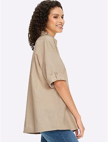 Chemisier en lin mélange de lin de qualité - taille standard - helline