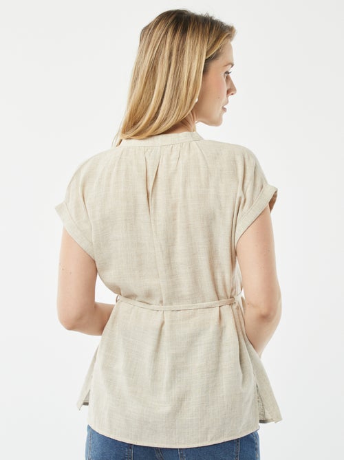 Chemisier en lin mélangé grossesse - Kiabi