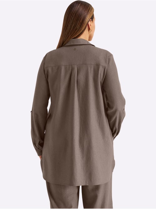 Chemisier En Lin Mélange Lin Et Viscose - Taille Standard - Sheego - Kiabi