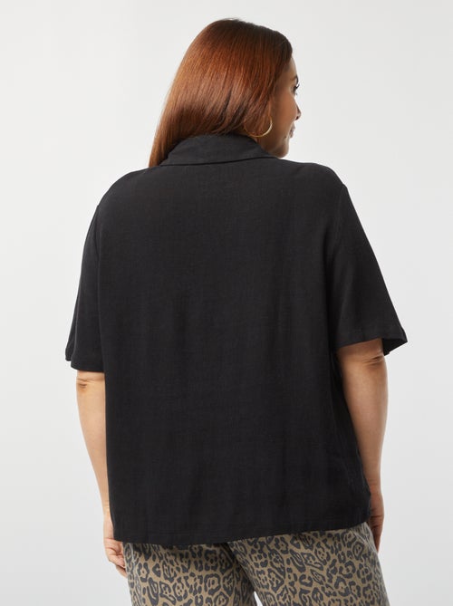 Chemisier en lin mélangé - Kiabi