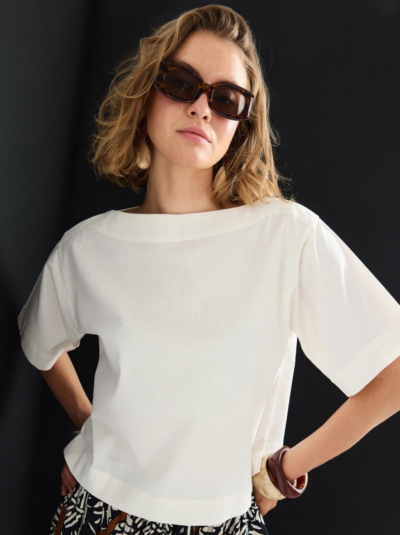 Chemisier en lin MO Fashion Beige - Kiabi