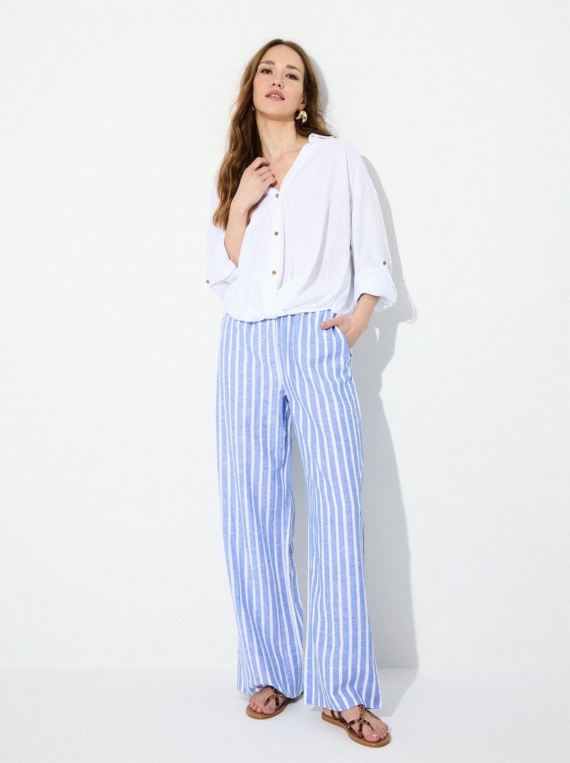 Chemisier en lin MO Fashion Blanc - Kiabi