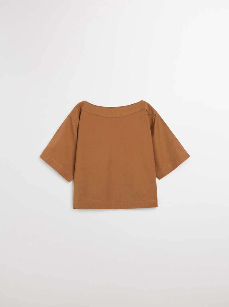 Chemisier en lin MO Fashion Marron - Kiabi