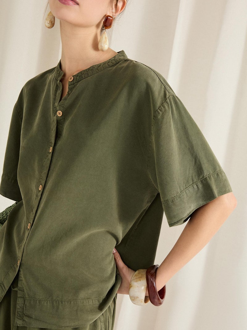 Chemisier en lyocell MO Fashion Vert - Kiabi