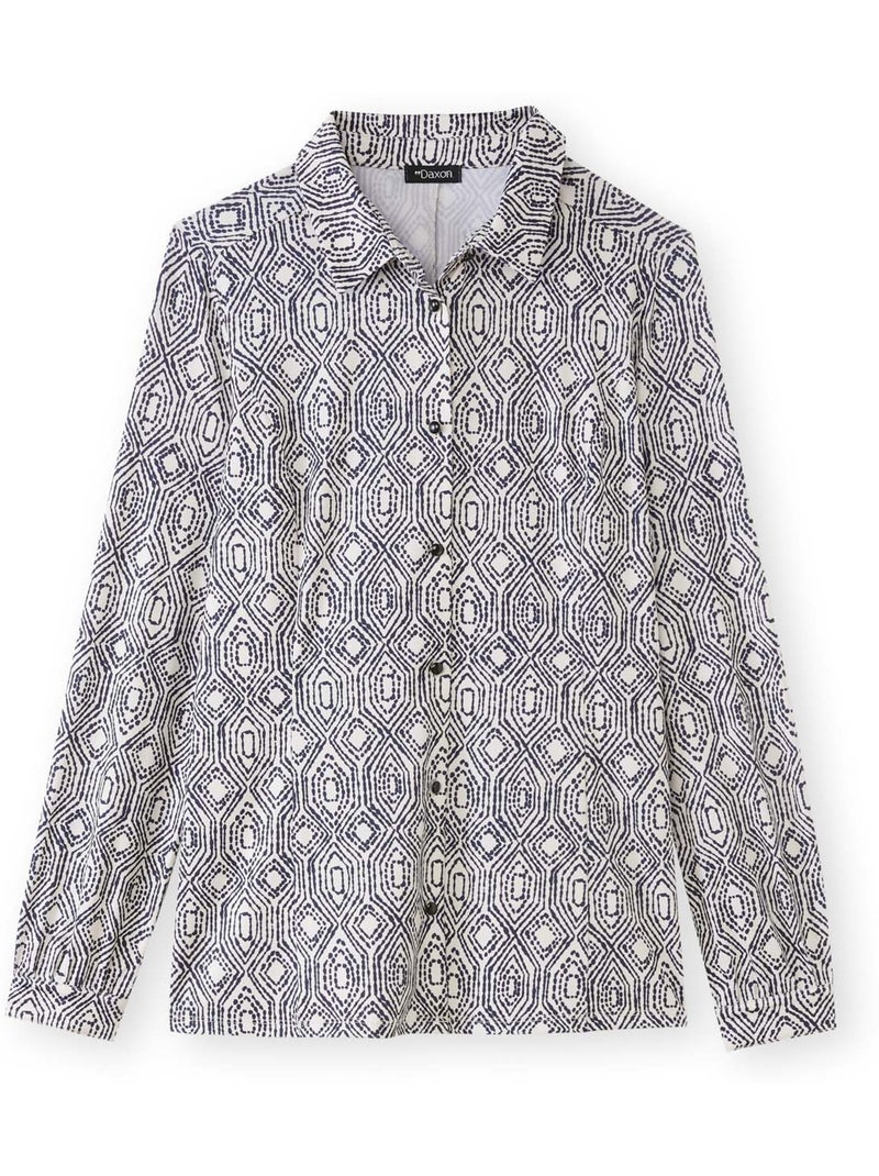 Chemisier en maille - DAXON Blanc Multicolore - Kiabi
